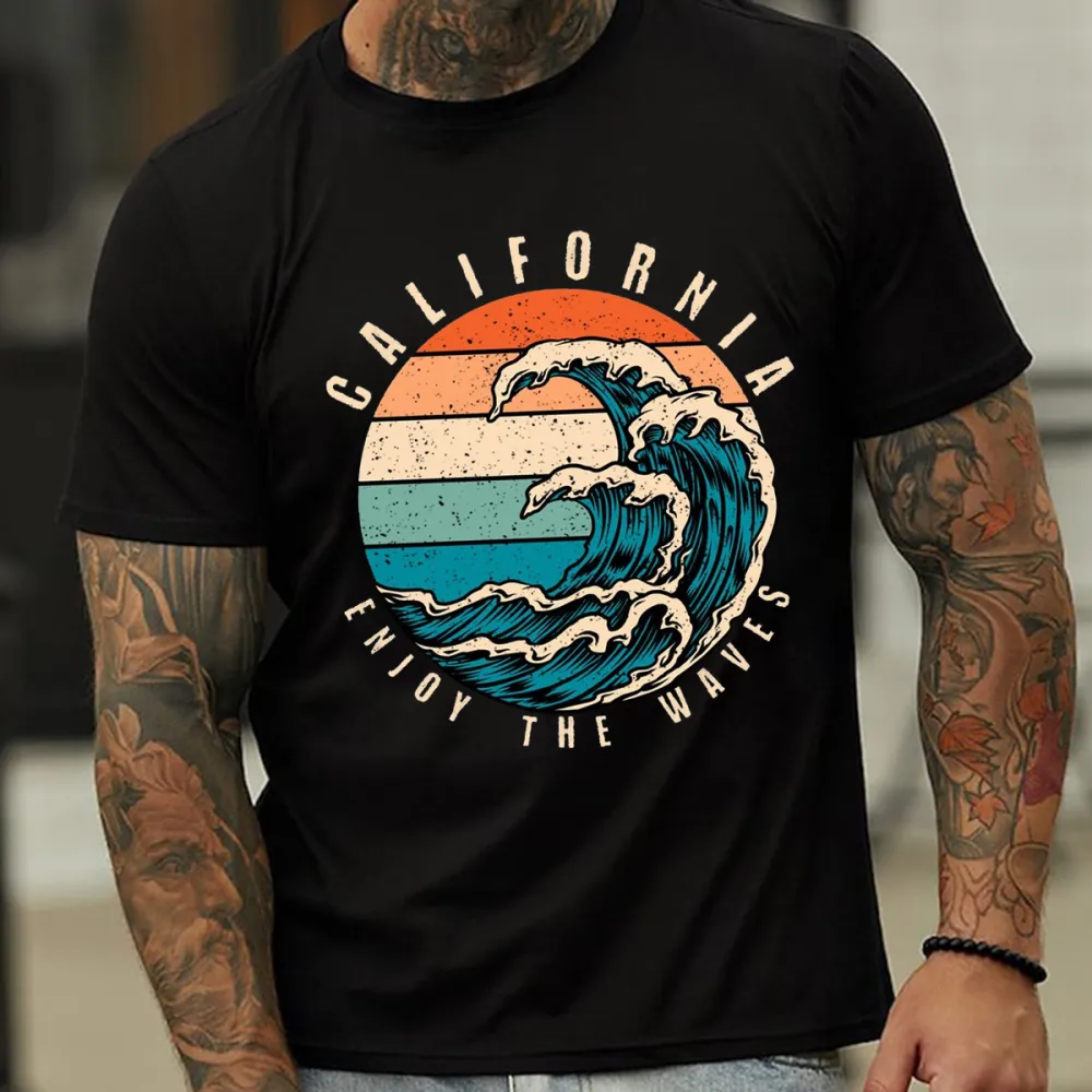 Wave Enjoying Graphic T-Shirt