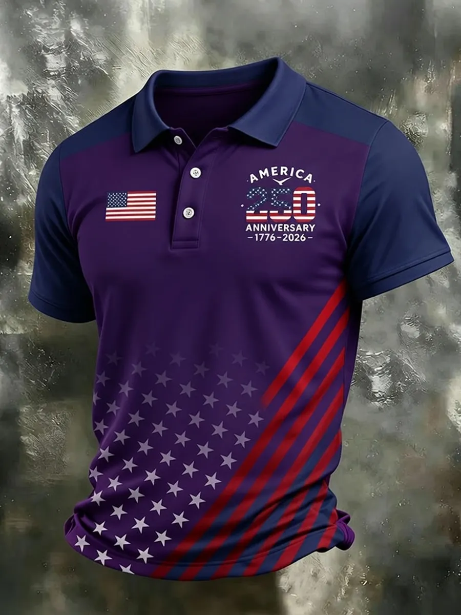 Men's America Anniversary Short-Sleeve Polo Shirt