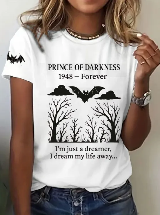 Women'S Prince Of Darkness Printed Casual T-Shirt