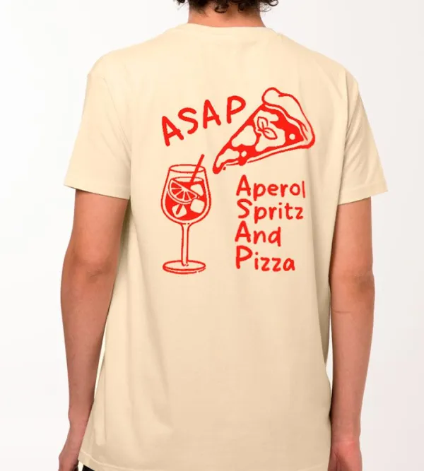 Pizza Pattern Crew Neck T-Shirt