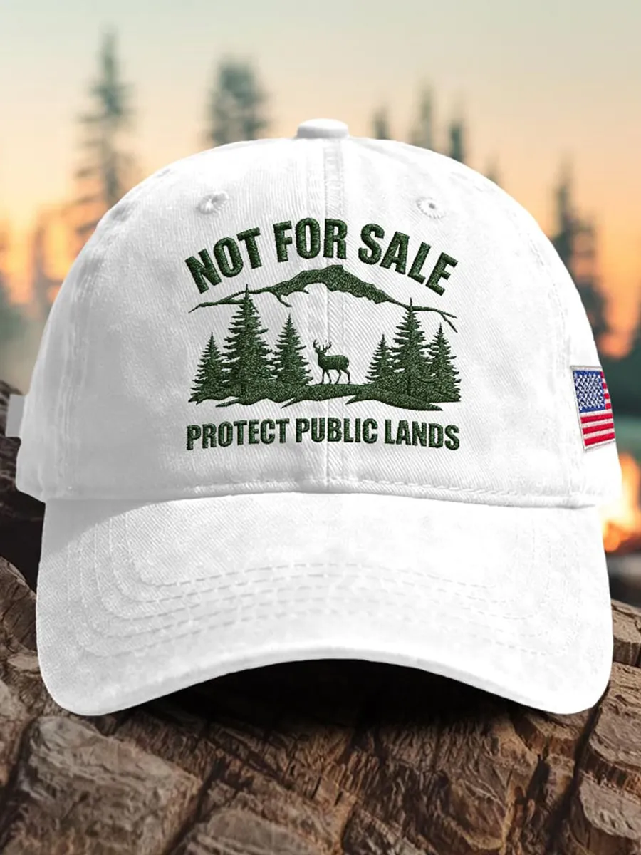Retro Resist Not For Sale Protect Public Lands Print Baseball Cap