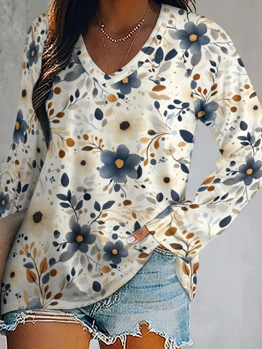 Delicate Floral Print T-Shirt