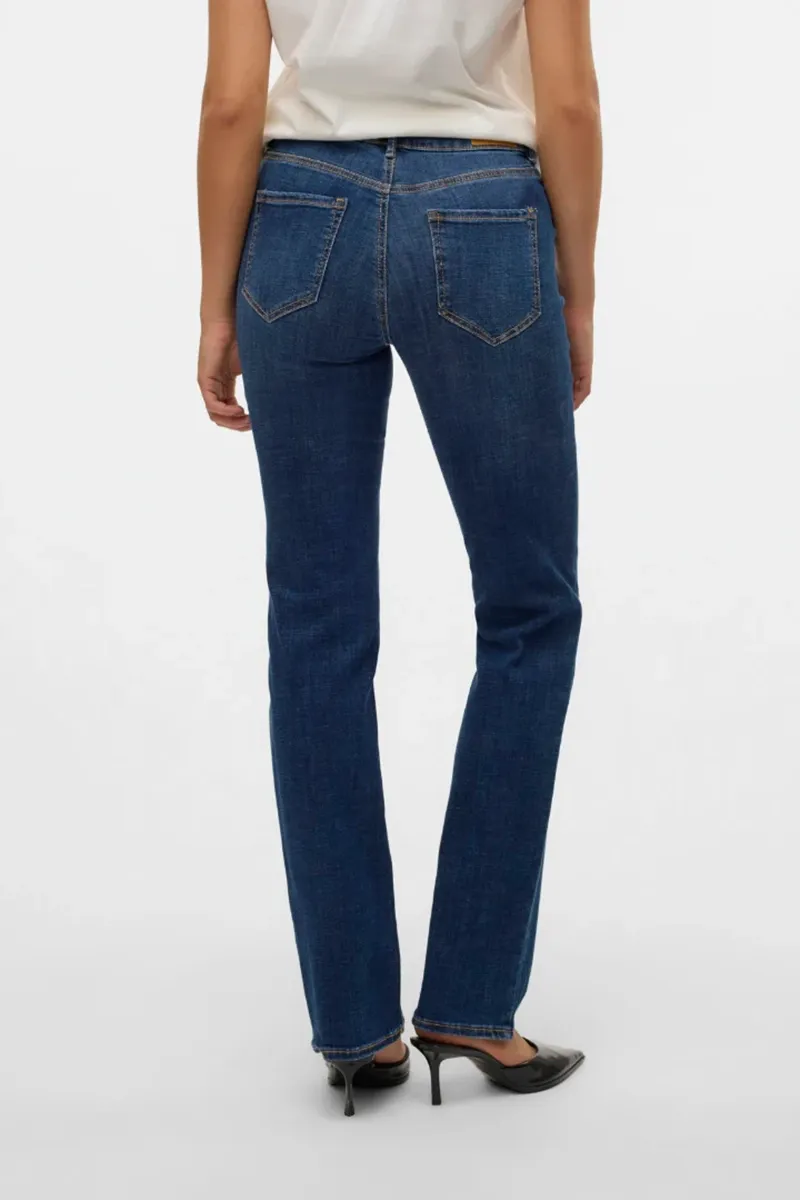 Mid Rise Straight Slim Fit Jeans