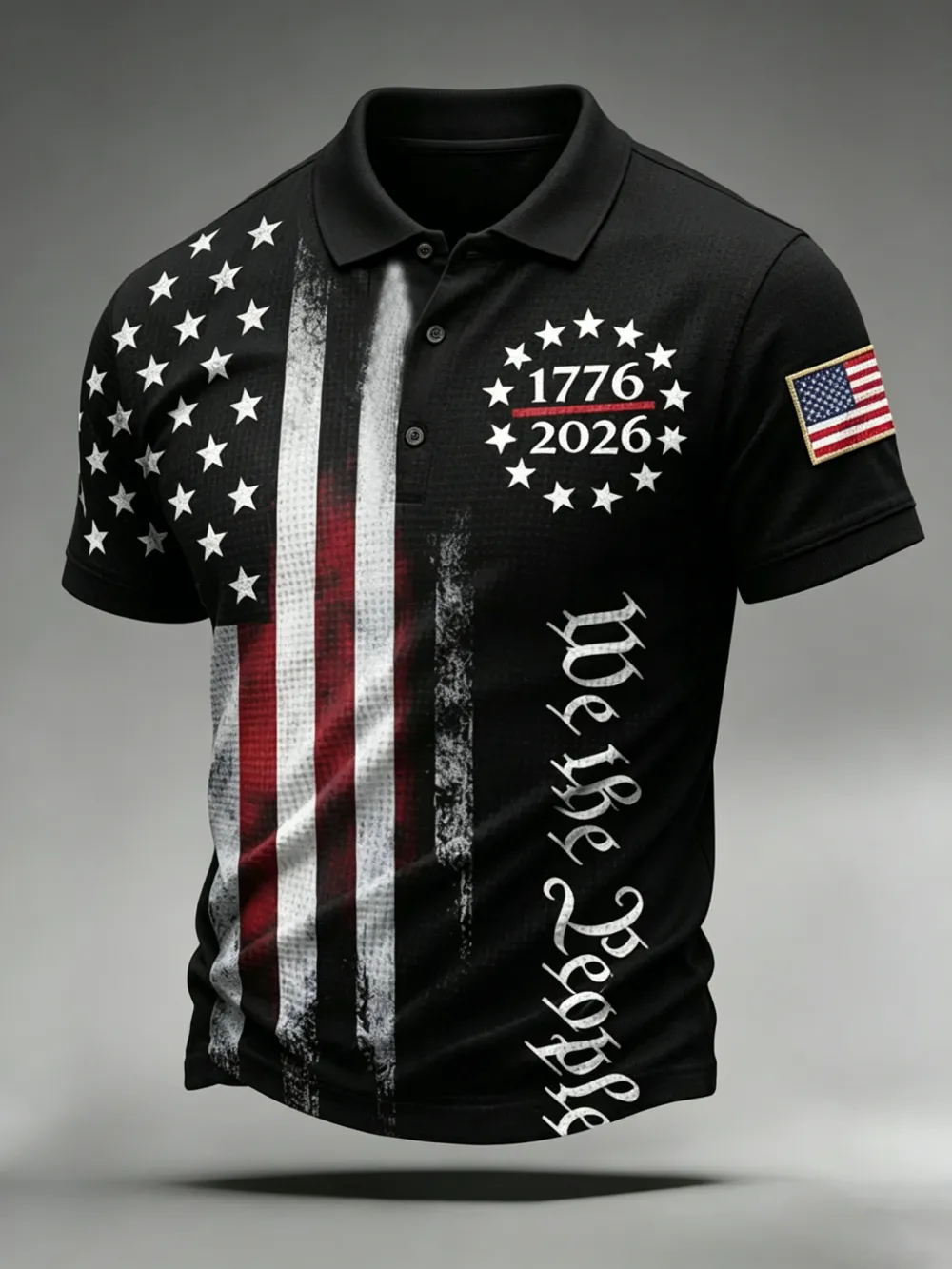 Men'S Casual 250Th Anniversary Celebration Of The Founding Of The United States Independence Day Personalized Printed Polo Shirt