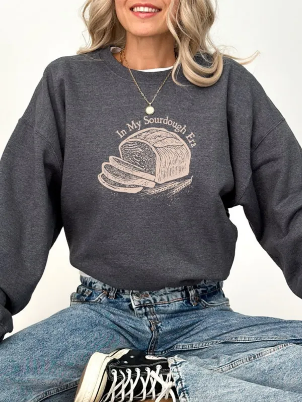 Retro Sourdough Printed Sweatshirt
