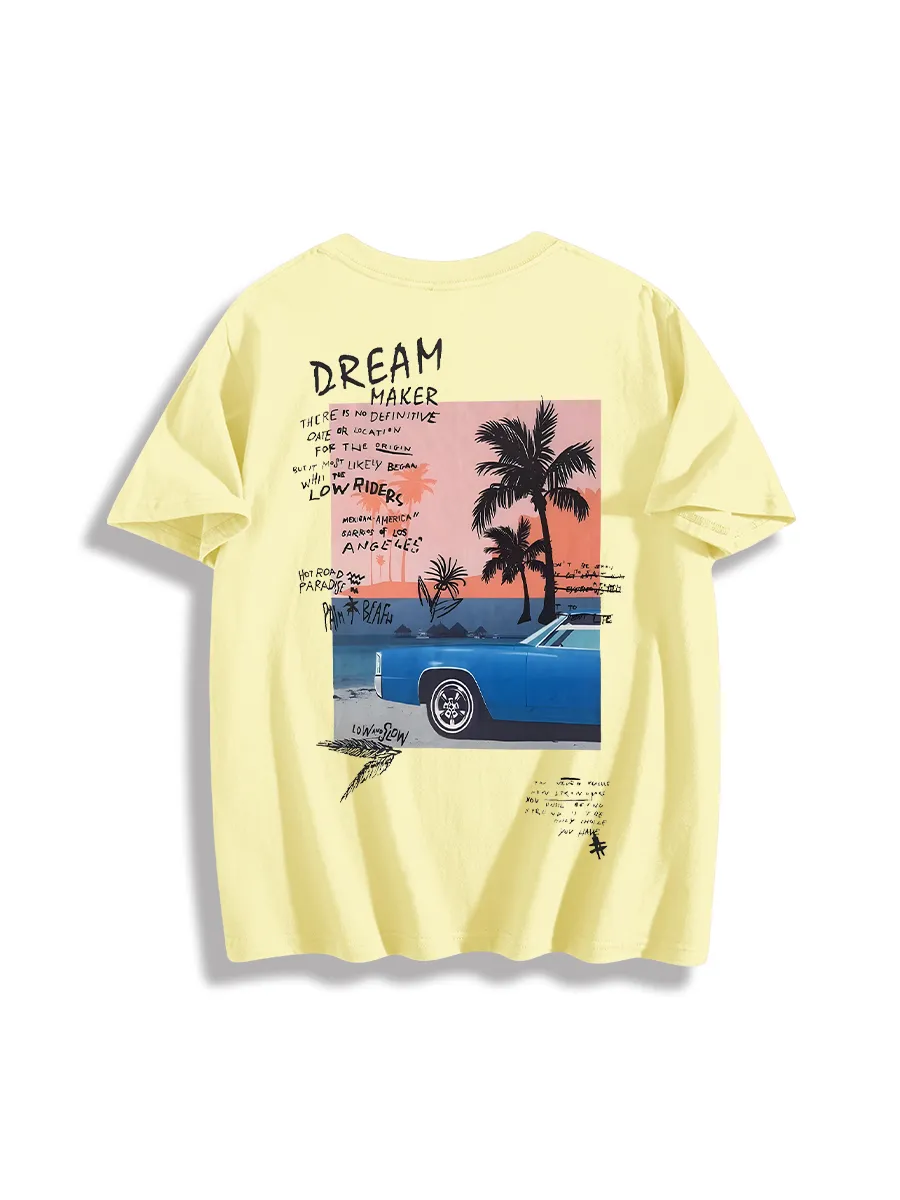 Dreamy Palm Scene Graphic T-Shirt