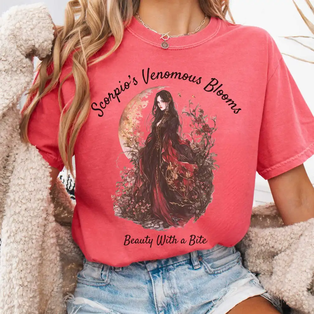 Scorpio's Venomous Blooms Zodiac Shirt