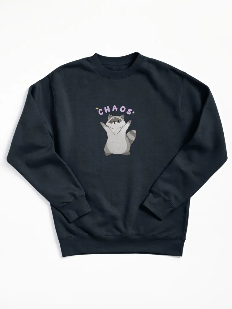 Raccoon Chaos Pullover Sweatshirt