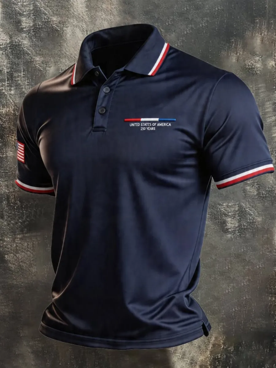 Men's America Anniversary Short-Sleeve Polo Shirt