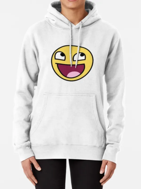 Humorous Goofy Emoji Graphic Hoodie