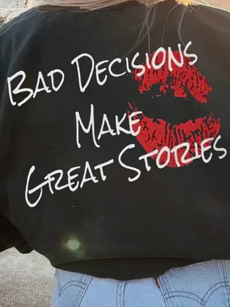 Back Text Dropped Shoulder Sweatshirt