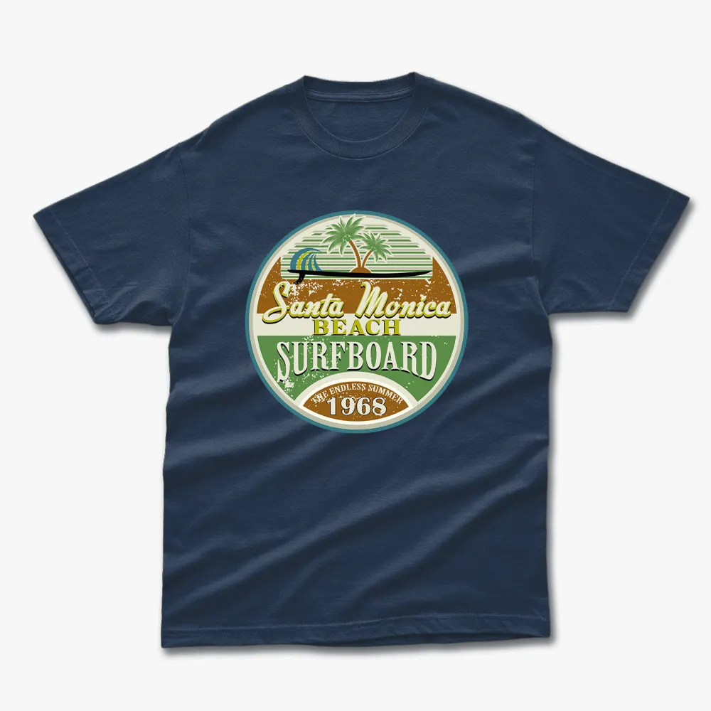 Beach Surfboard Printed T-Shirt