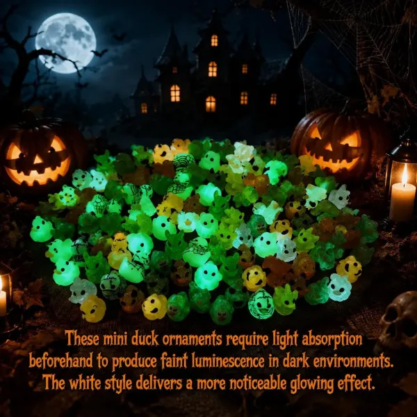 Random Mini Devil Ghost Skull Resin Ducks Cute Spooky Desktop Decor