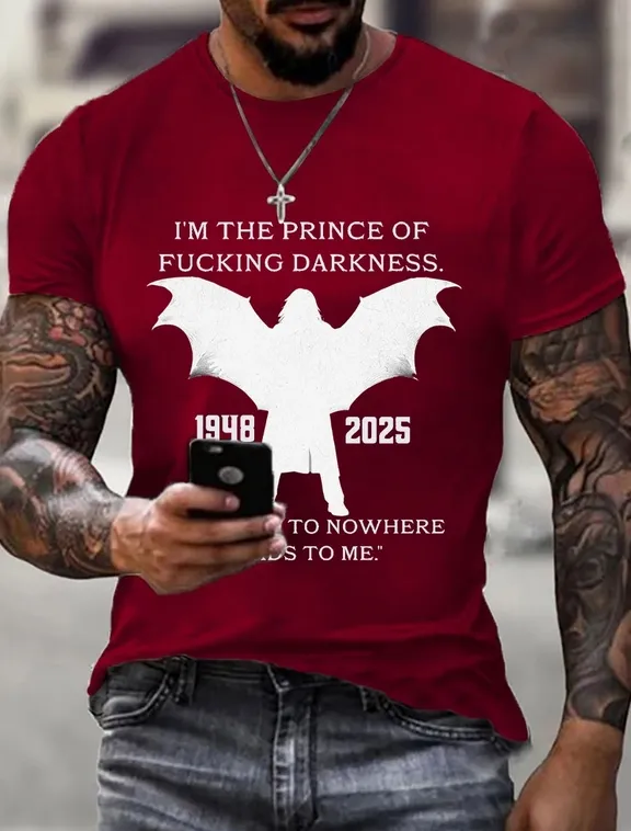 Men'S Prince Of Darkness Printed Casual T-Shirt