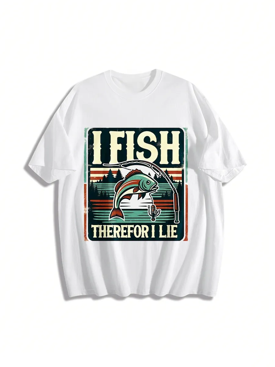 Retro Style Fishing Slogan T-Shirt