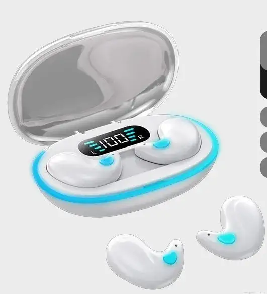 LAST DAY SALE 60% OFF Thin Waterproof Earbuds for Small Ears: Comfortable for Sleep, Exercise - No Pressure, Low Delay, Long Life