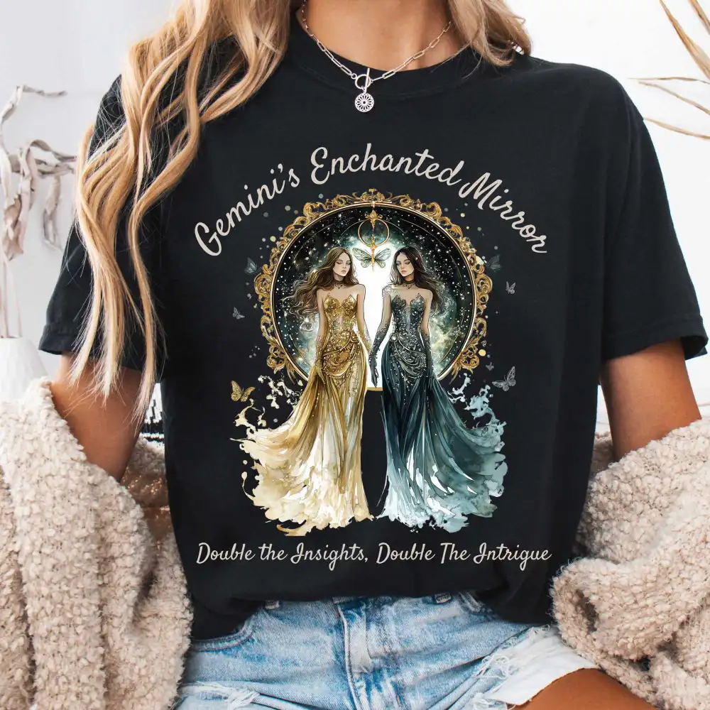 Gemini's Enchanted Mirror Zodiac Shirt