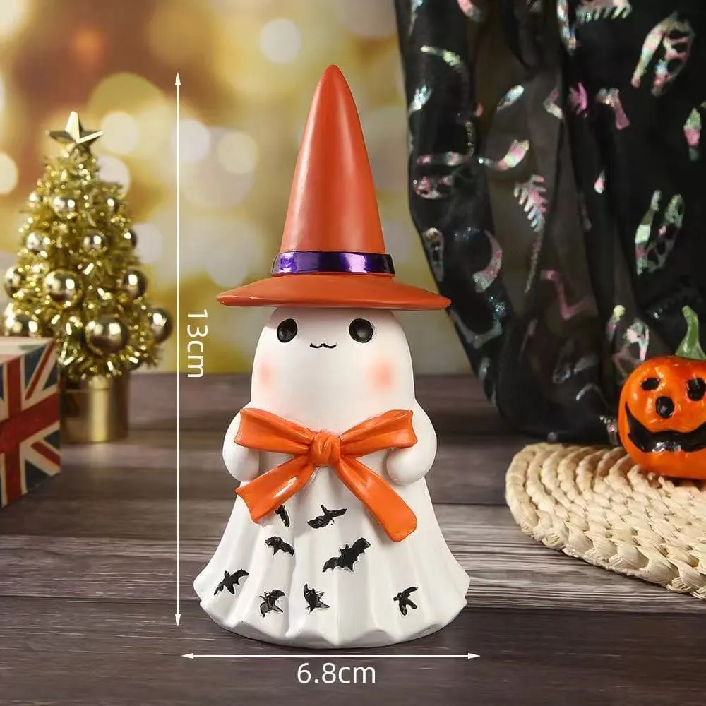Halloween Cute Little Ghost Glowing Resin Ornament Decoration