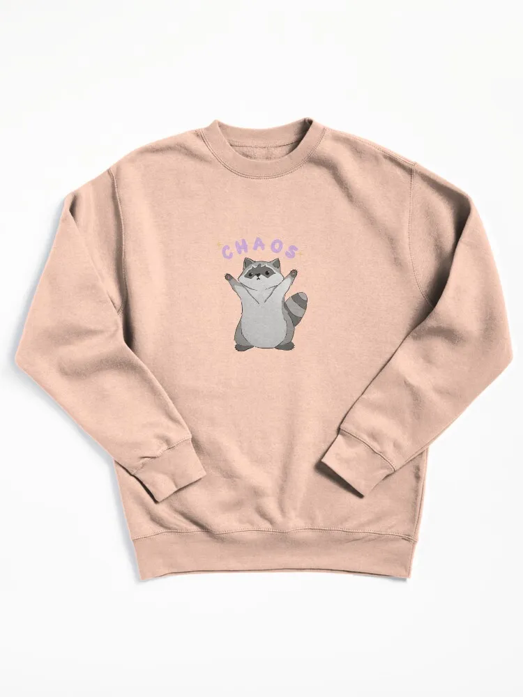 Raccoon Chaos Pullover Sweatshirt