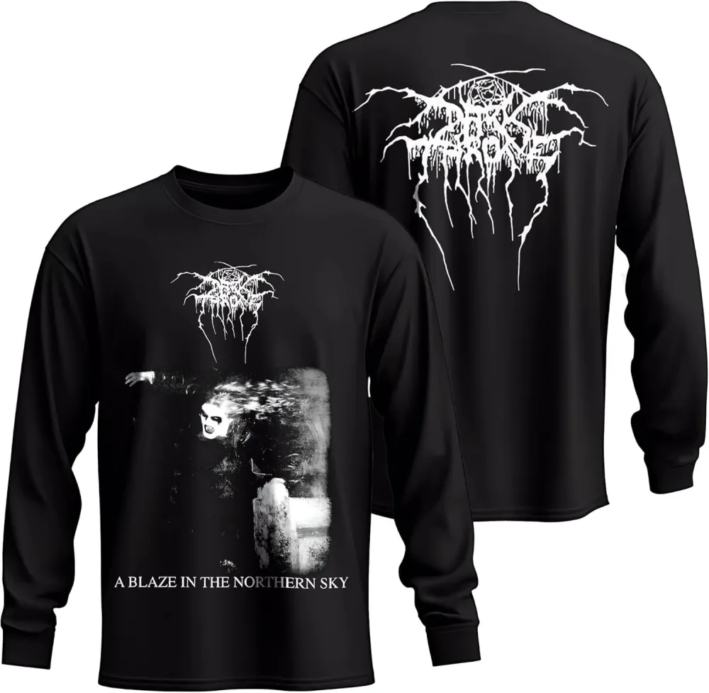 Men's A Blaze in The Northern Sky Printed Long Sleeve T-Shirt