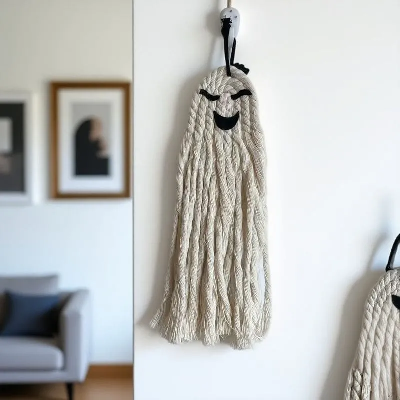 Halloween Ghost White Ghost Hand-woven Ornament