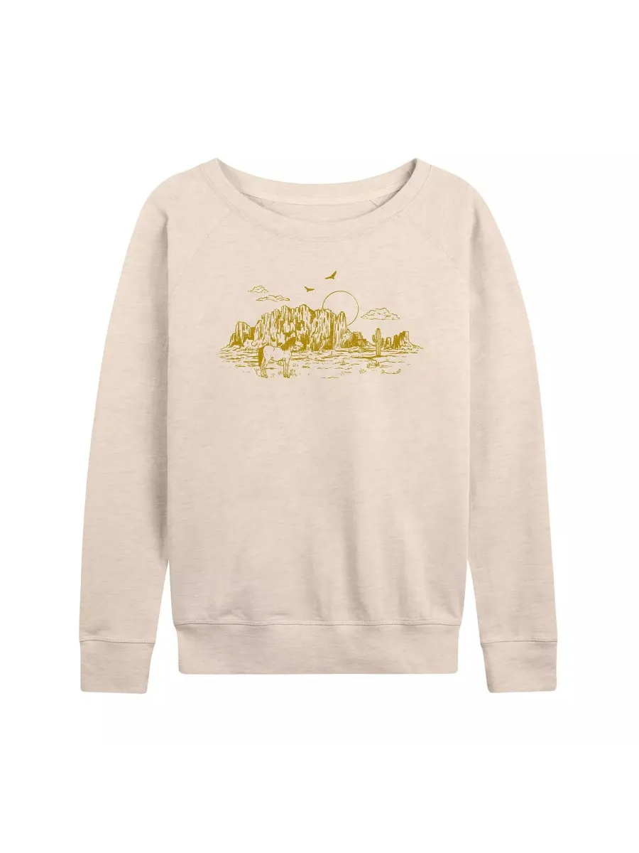 Desert Landscape Round Neck T-Shirt