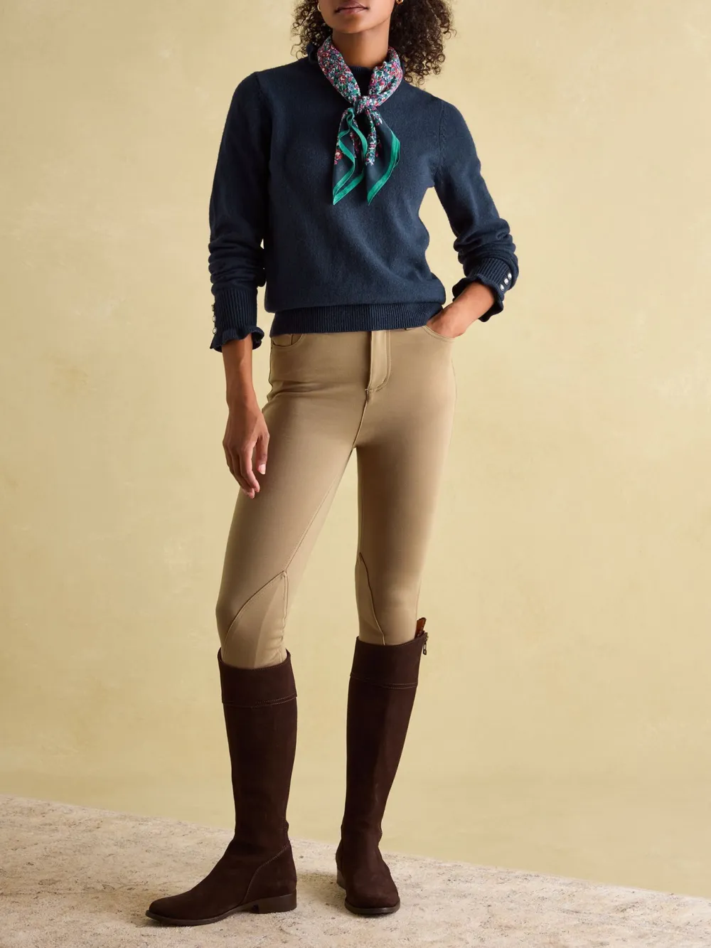 Oat Frill Neck Jumper