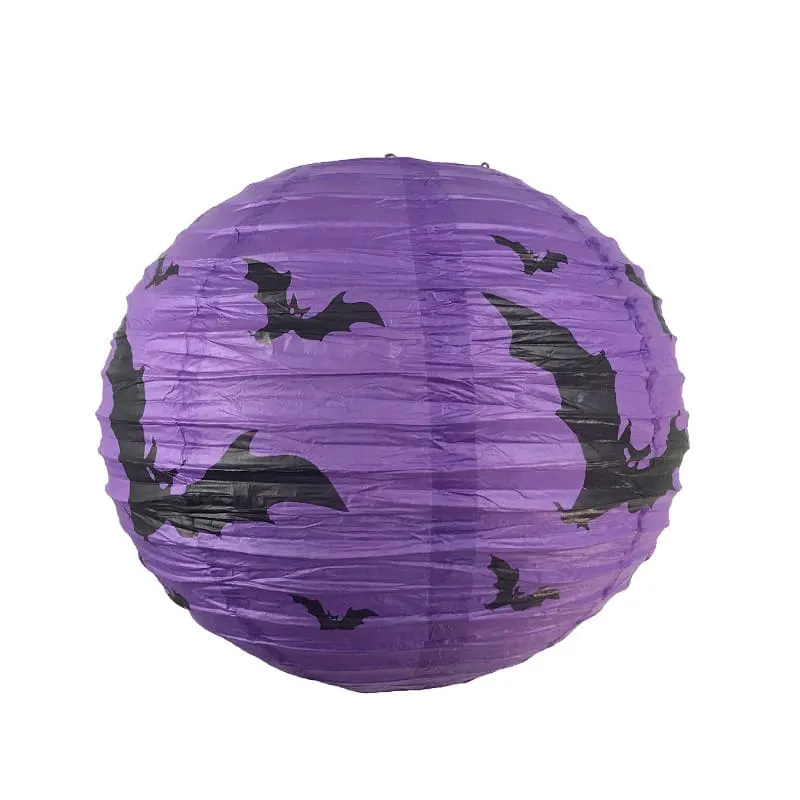 2026 Halloween Pumpkin Paper Lantern Decorations Party Setup（26*26*0.3CM)