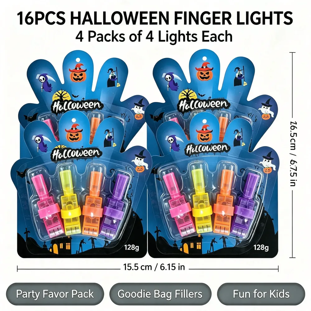 Halloween LED Projection Finger Lights 8pcs/16pcs/24pcs/32pcs