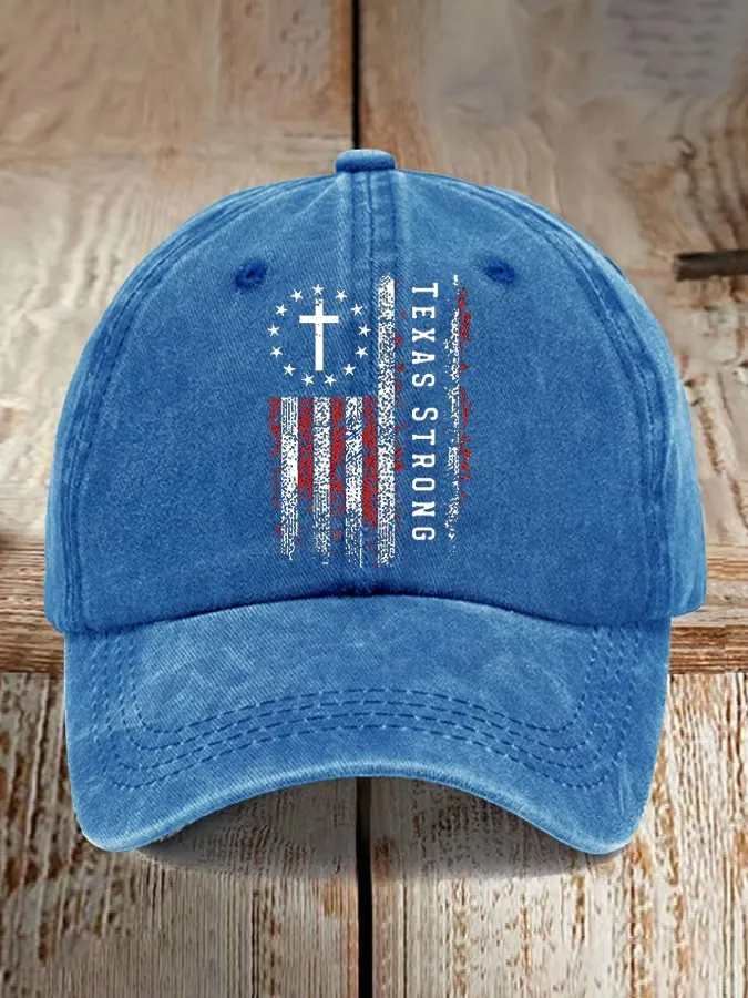 Texas Strong Print Baseball Cap