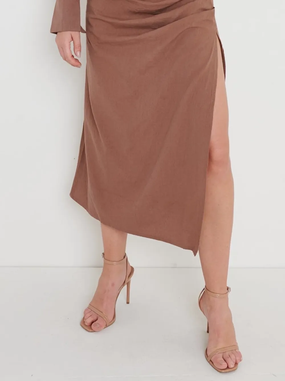 Cotton&Linen Ruched Skirt