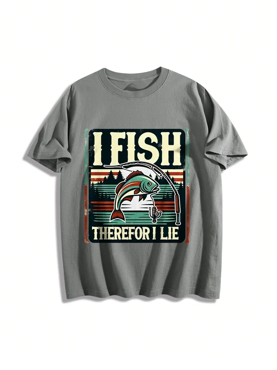 Retro Style Fishing Slogan T-Shirt
