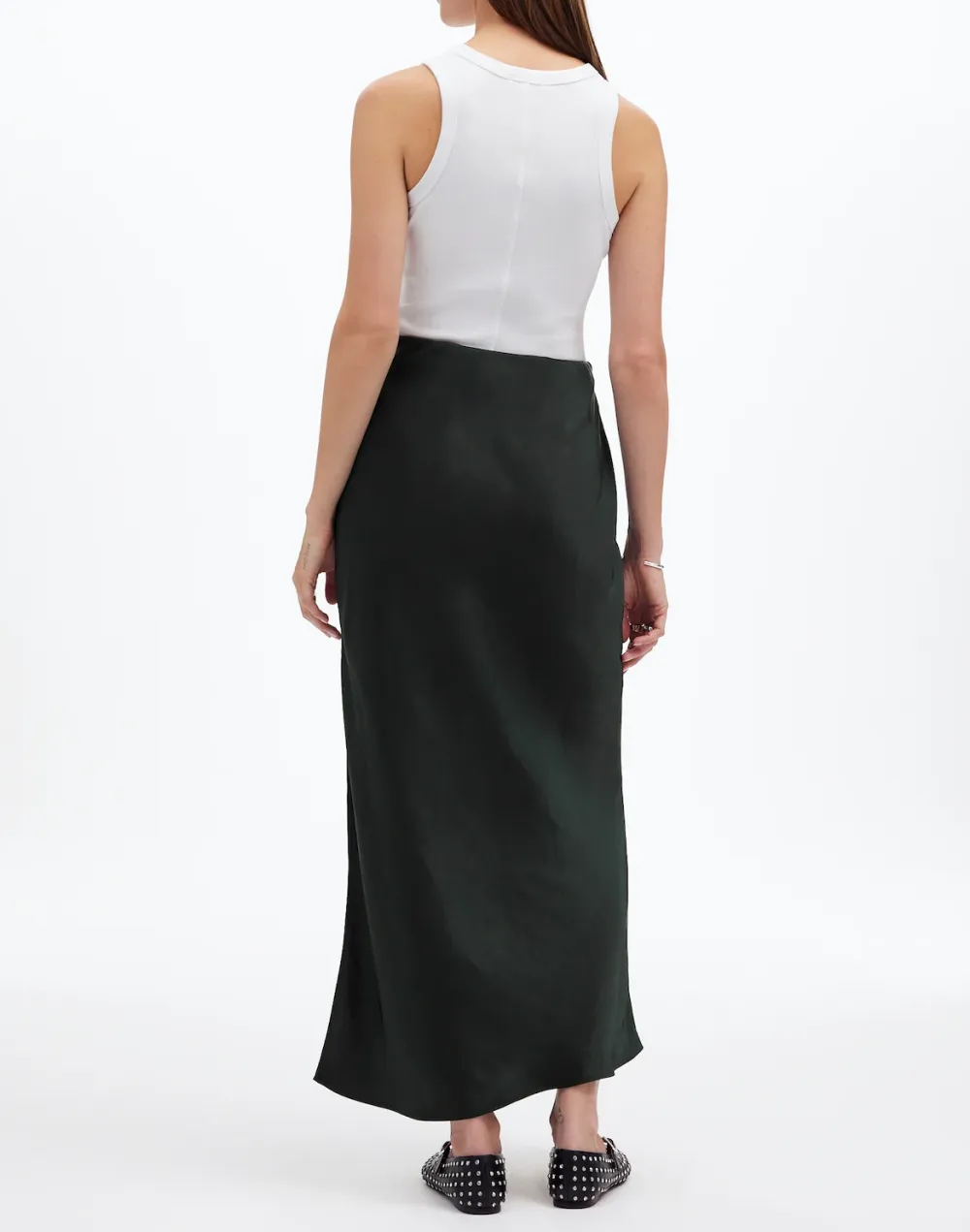 Elegant Satin Wrap Maxi Skirts