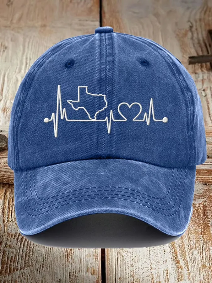 Unisex Texas Love Print Baseball Cap