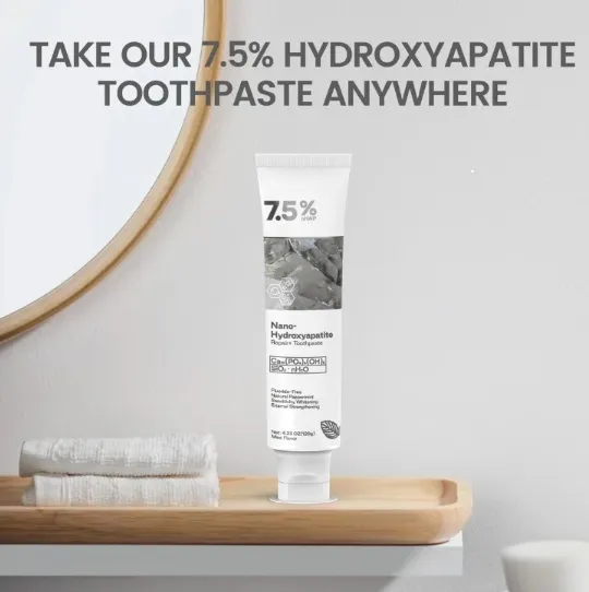 🎉50% off for a limited time! 🌿Hydroxyapatite Toothpaste with a natural formula, whitens teeth and is suitable for the whole family 👨‍👩‍👧‍👦!