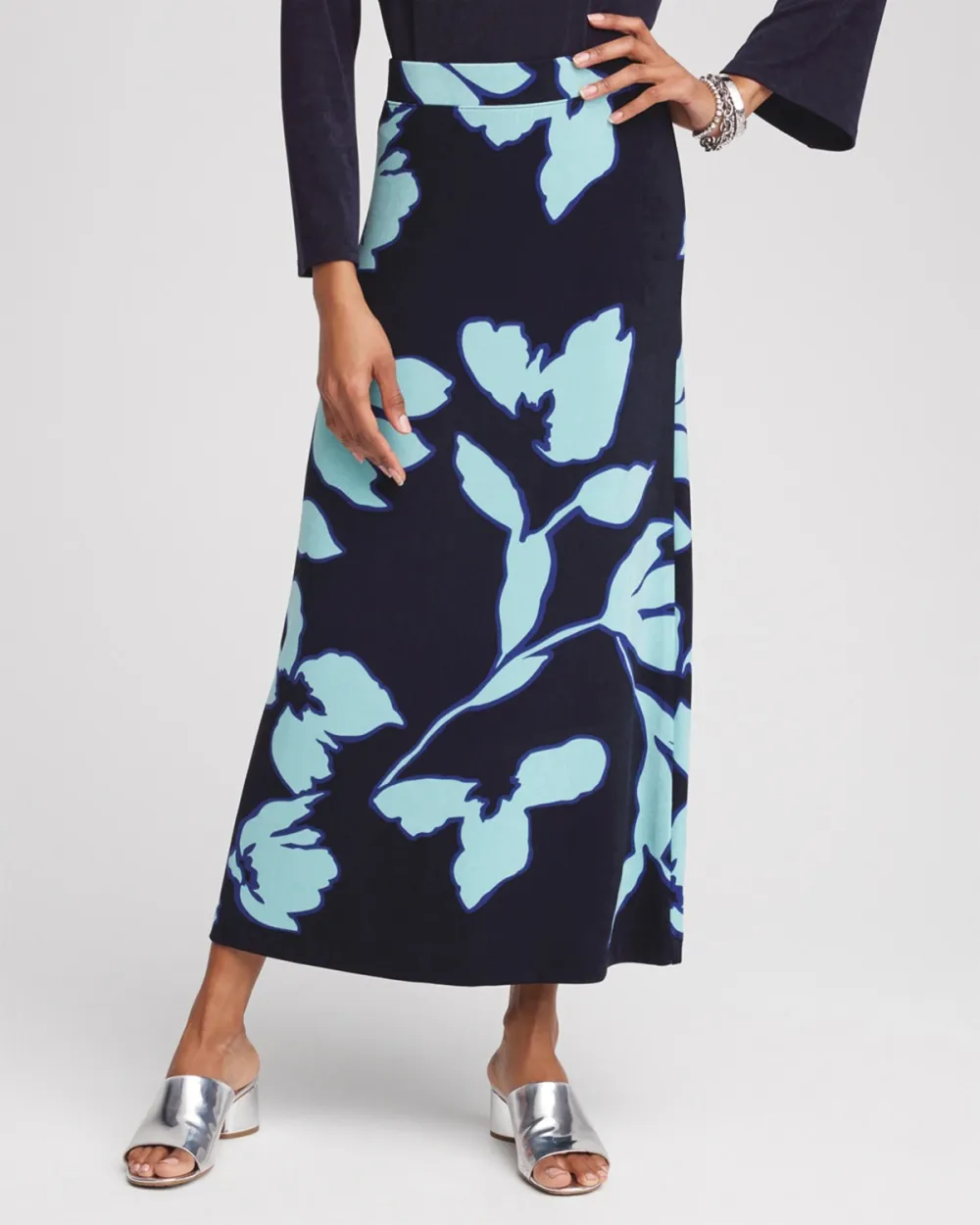Floral Print Maxi Skirt