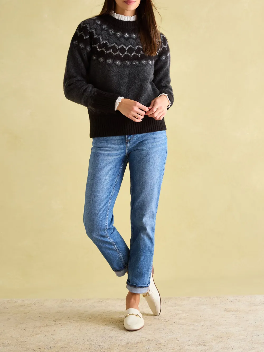 Charcoal Grey Pattern Jumper