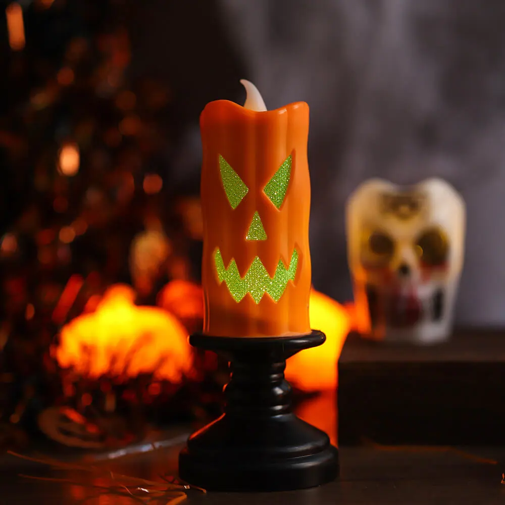 Skull & Pumpkin Flameless Candles🕯️🖤