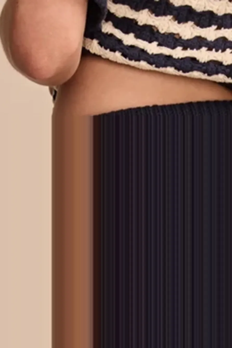 Drawstring Waist Pointelle Short