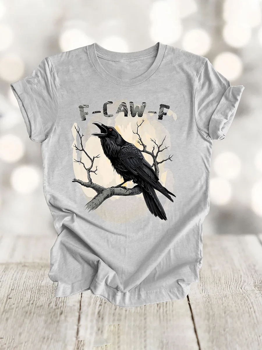 💥LAST DAY SALE 50% OFF💥Black Bird Shirt, Funny Crow, F-Caw-F, Black Crow, Raven, Premium Soft Unisex Tee, Plus Sizes Available