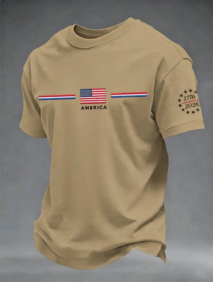 Men's Casual Printed Short-Sleeve T-Shirt
