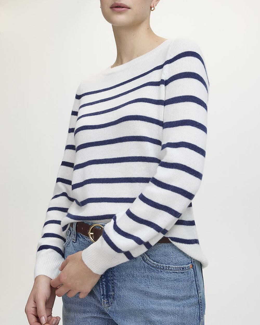 Cashmere-Blend Boat-Neck Sweater