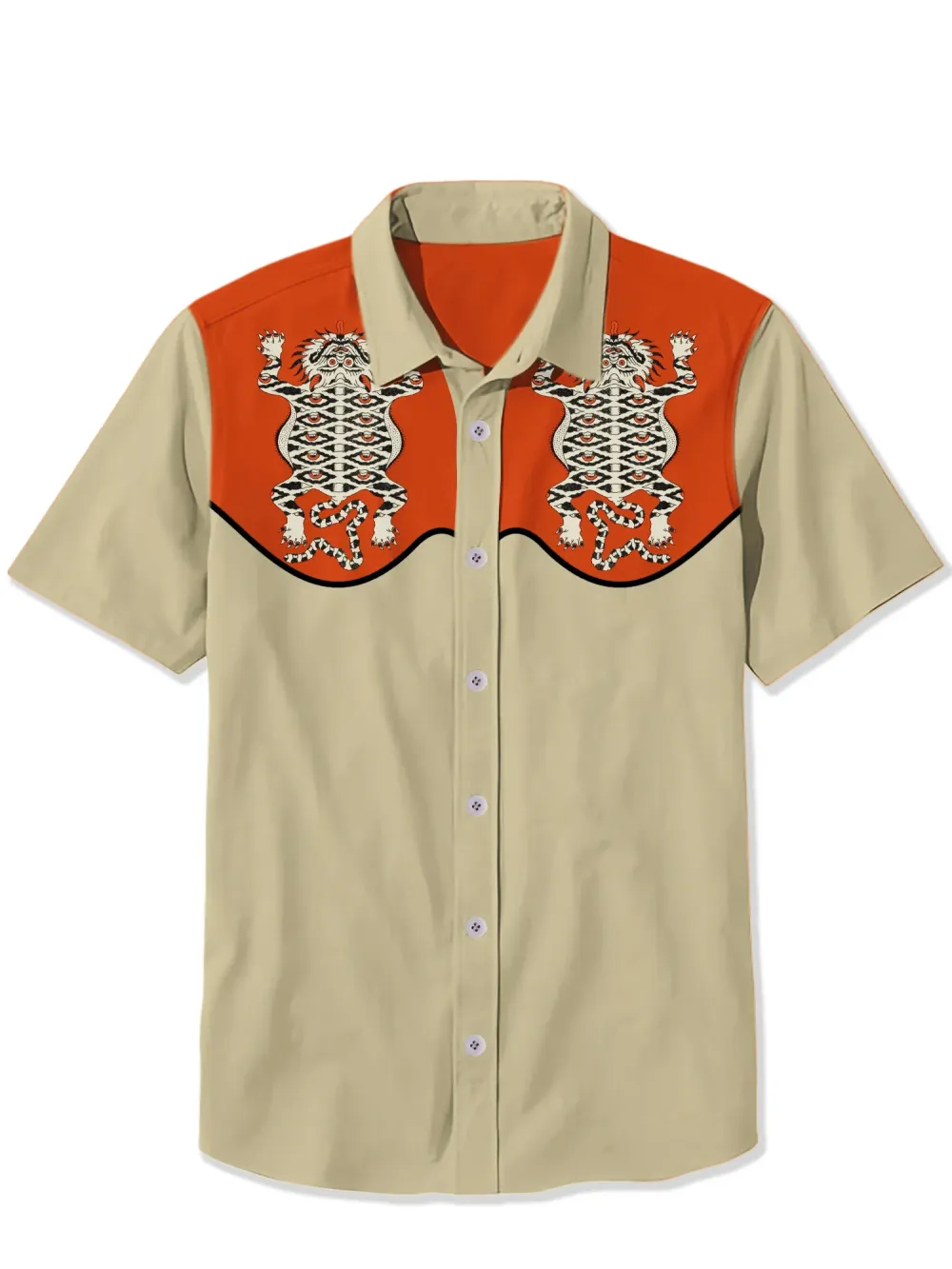 Yellow Tiger Skin Shirt