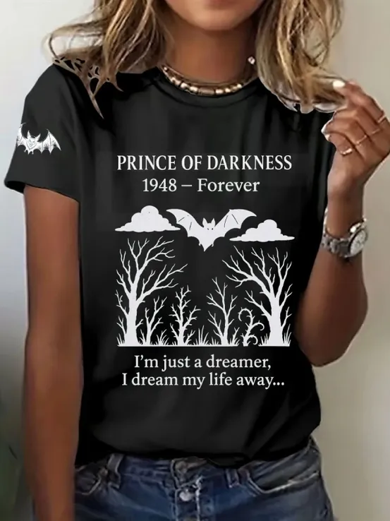 Women'S Prince Of Darkness Printed Casual T-Shirt