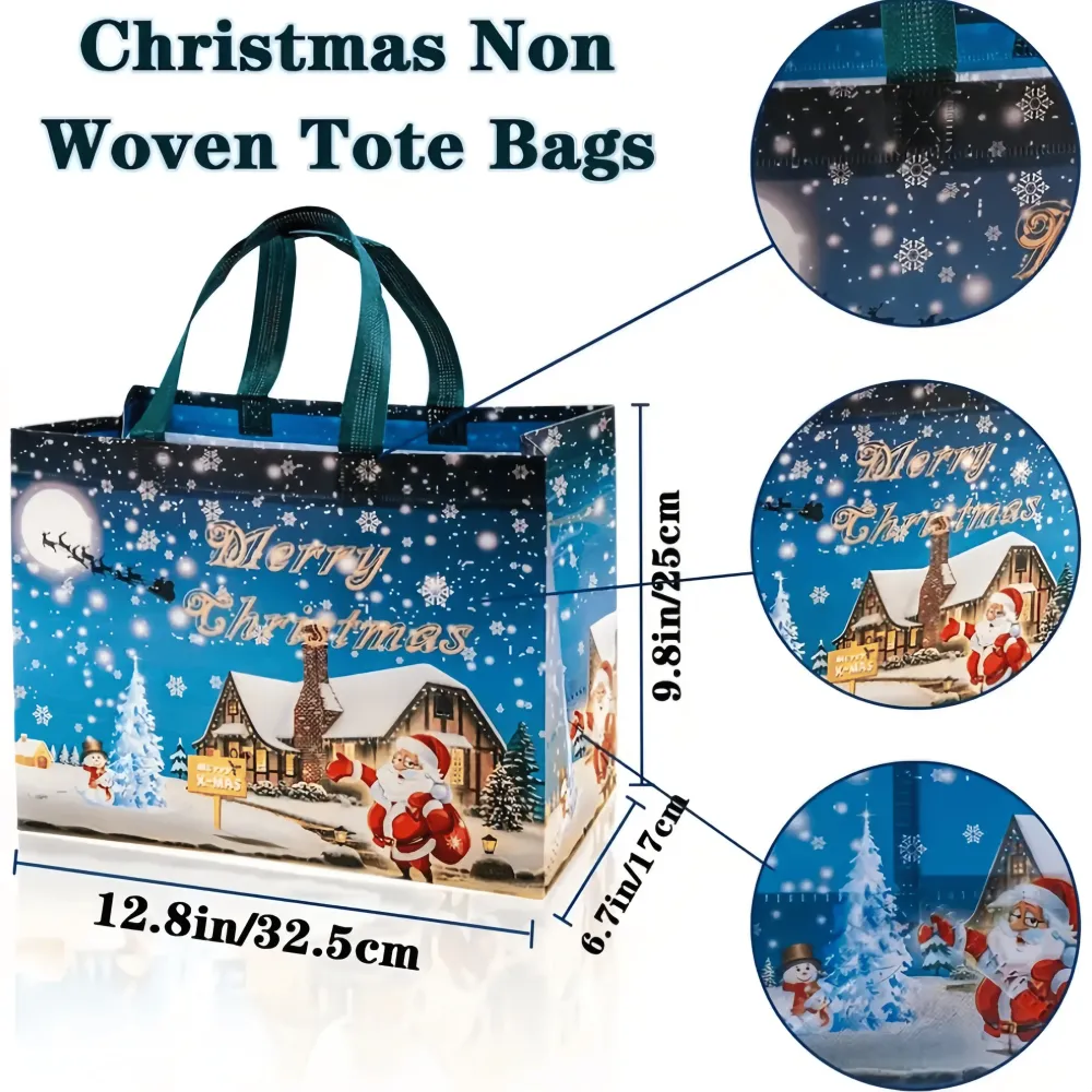 Large Unisex Multifunctional Non-Woven Christmas Gift   Bag with Handles