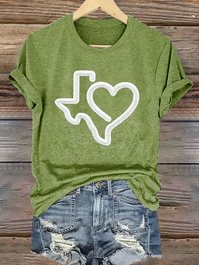 Women's Texas Strong Round Neck T-Shirt