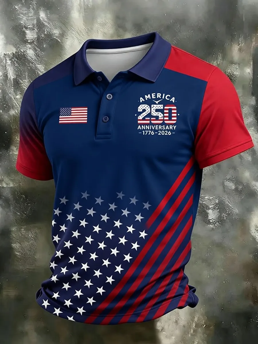 Men's America Anniversary Short-Sleeve Polo Shirt