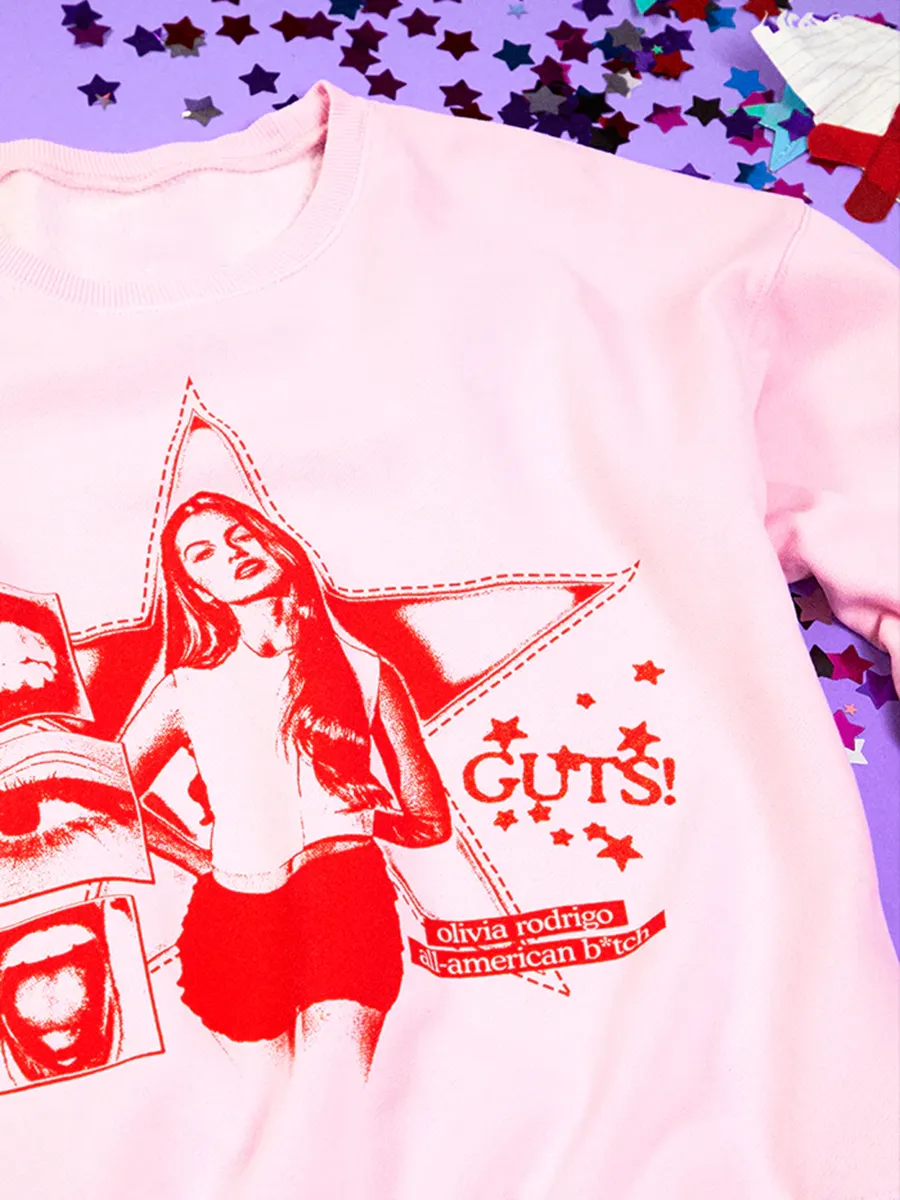 GUTS World Tour Crewneck Pullover In Pink