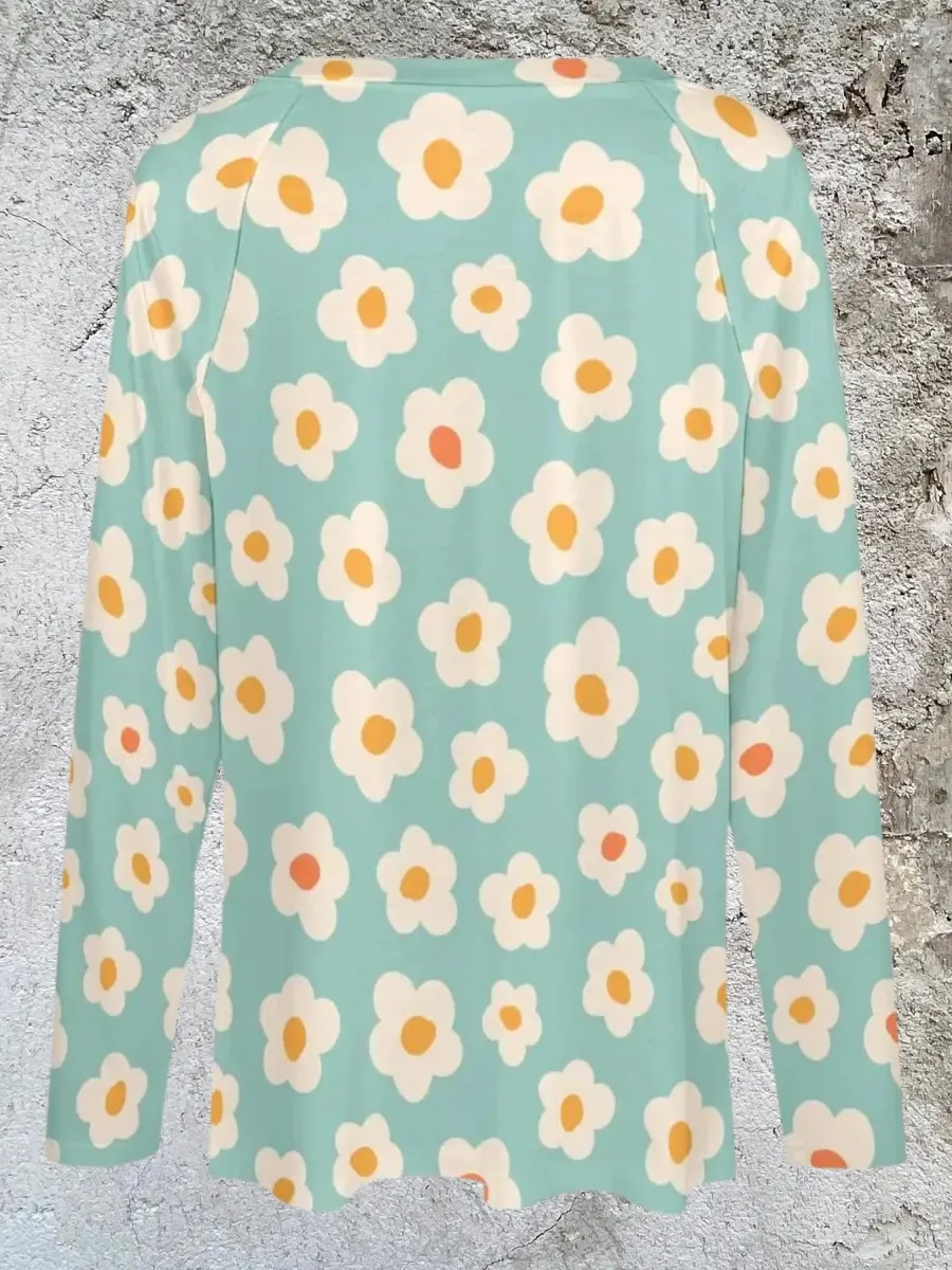 Daisy Print Casual T-Shirt