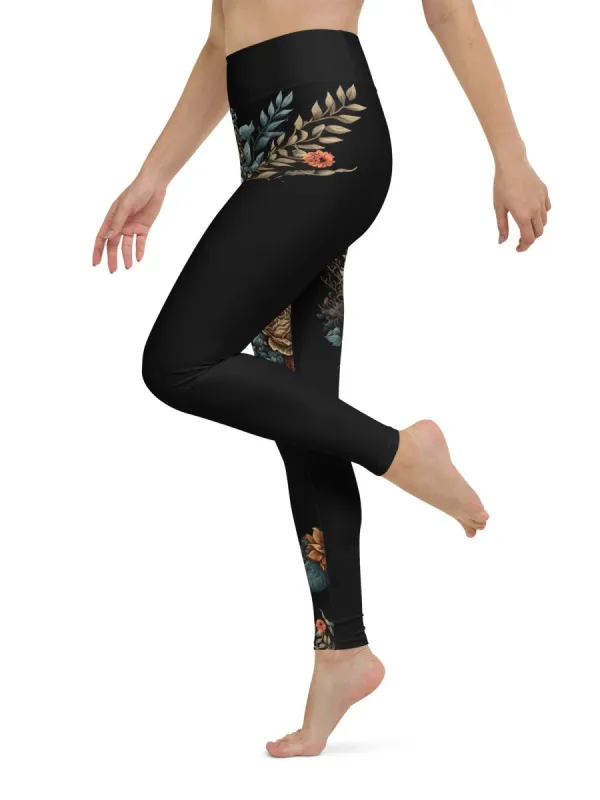 Guitar Floral Leggings